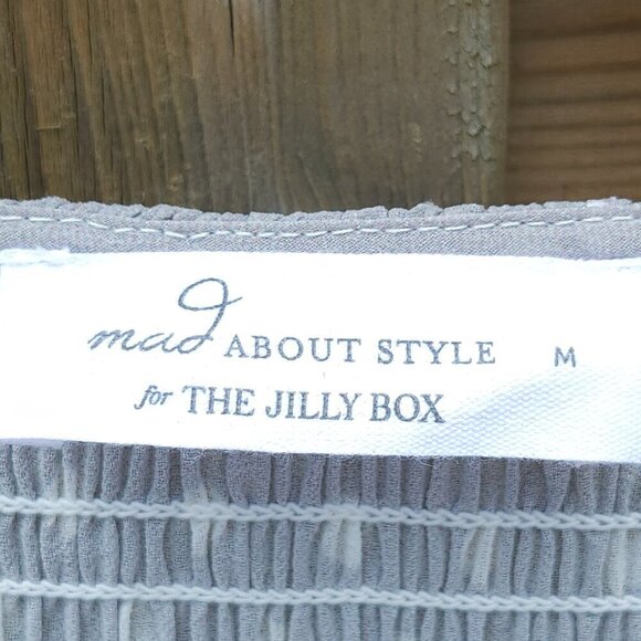 MAD ABOUT STYLE Jillian Harris Jilly Box Dress Women's Size Medium Birch Dot - Picture 2 of 5